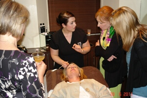 Woman receiving a sample treatment at Zen Lifestyle