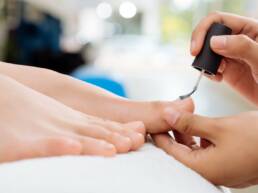 Pedicure treatments are carried out in the quiet comfort
